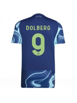 Moški Nogometna dresi replika Ajax Kasper Dolberg #9 Gostujoči 2025-26 Kratek rokav